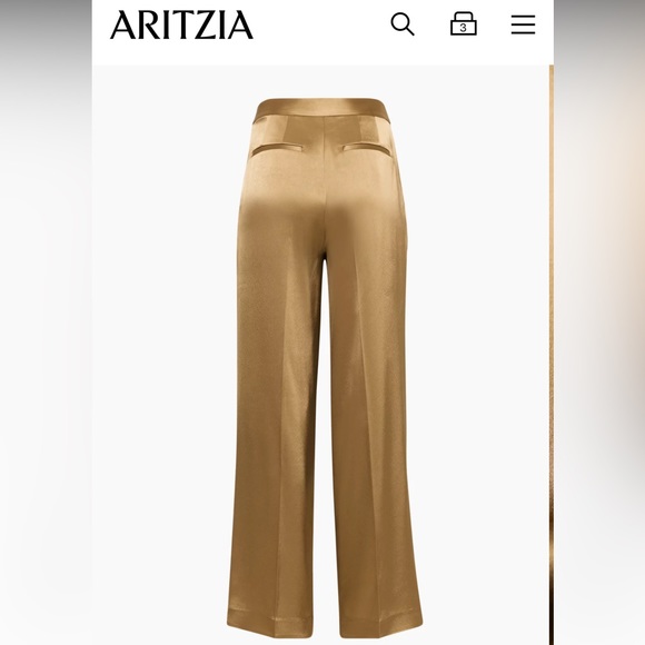 Aritzia- Babaton Pleated Satin Pants, size 2, dress up or down 🍸💕👌🏼 NWT - Picture 4 of 10